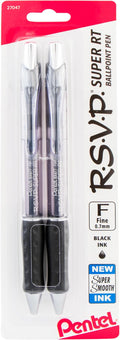 Pentel RSVP Super RT Ballpoint Pen, Fine Line, 2-Pk by PentelofAmerica