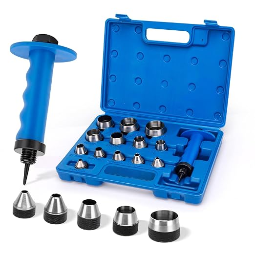 Hollow Punch Set with Pin Point Punch Shaft, Hollow Punch Kit by GDLIN