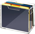 Acrylic Hanging File Folder Organizer, Letter Size Clear Filing Organizer Box by Tfirhuoe