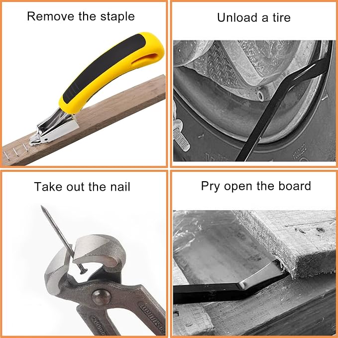 3Pcs Heavy Duty Upholstery and Construction Staple Remover - Image 5