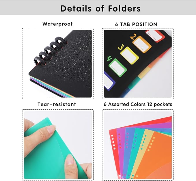 Edufun 12-Pocket Expanding File Folder - Image 2