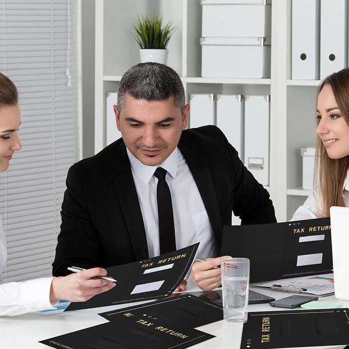 Mooliwe 100 Pcs Black Tax Return Folders Bulk 9 x 11.25 Inches Income Tax - Image 6