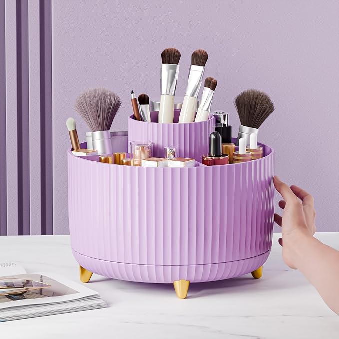fanado 360° Rotate Makeup Brush Holder Organizer, Makeup Organizers Countertop - Image 6