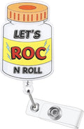 Let's ROC N ROLL Funny Nurse Badge Reel, Cute Medical Bottle Retractable ID by Unknown