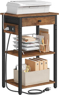 Gewudraw Printer Stand with Charging Station, 3-Tier Under Desk Printer Table by Gewudraw