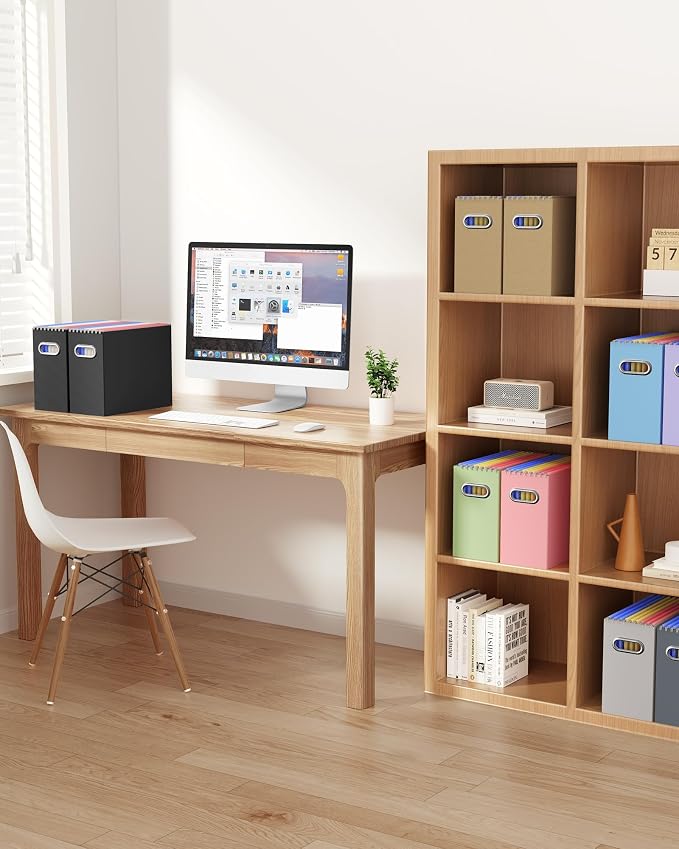 Oterri File Organizer Box, Portable Collapsible Cardboard File Folder Organizer - Image 5