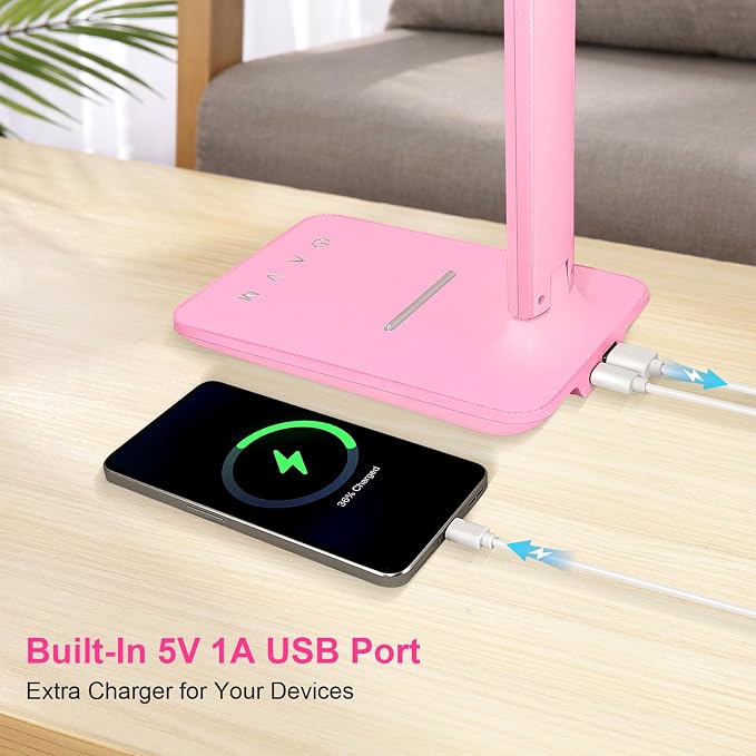 White crown LED Desk Lamp Dimmable Table Lamp Reading Lamp - Image 3