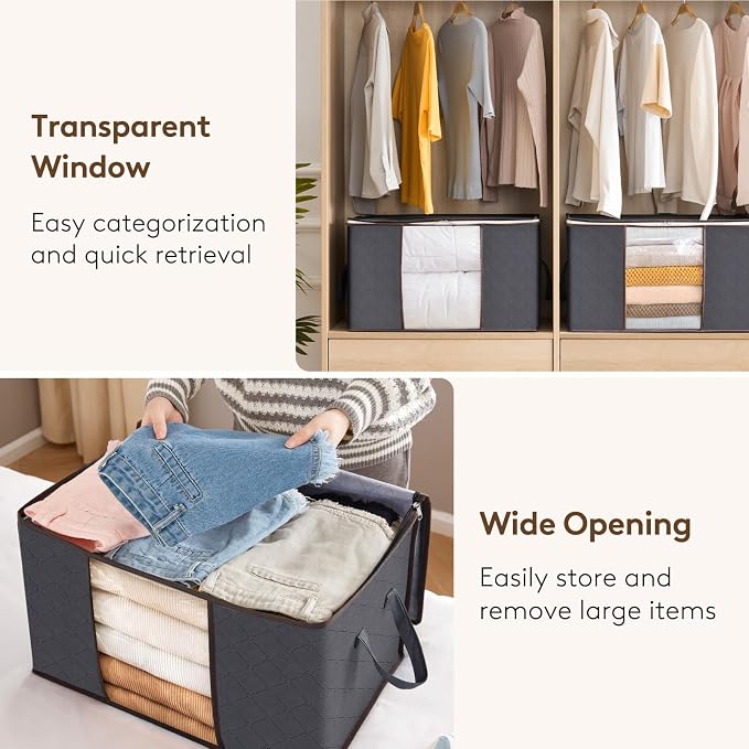 Lifewit 10 Pack 90L Clothes Storage Bins - Image 5