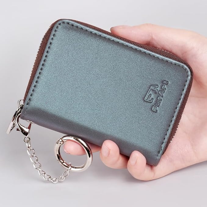 FurArt Zipper Wallet Women, RFID Blocking Credit Card Wallet, Business Card - Image 4
