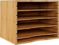 Bamjoy Bamboo 5 Tier Desktop Organizer, Paper Organizer Mail Sorter, File by Bamjoy