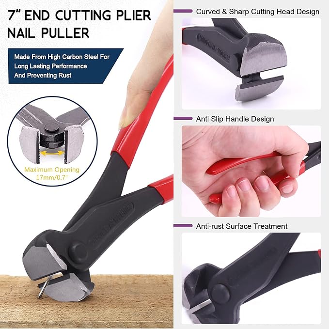 Swpeet 4Pcs Tack Puller Staple Remover Tool Set, Upholstery and Construction U - Image 4