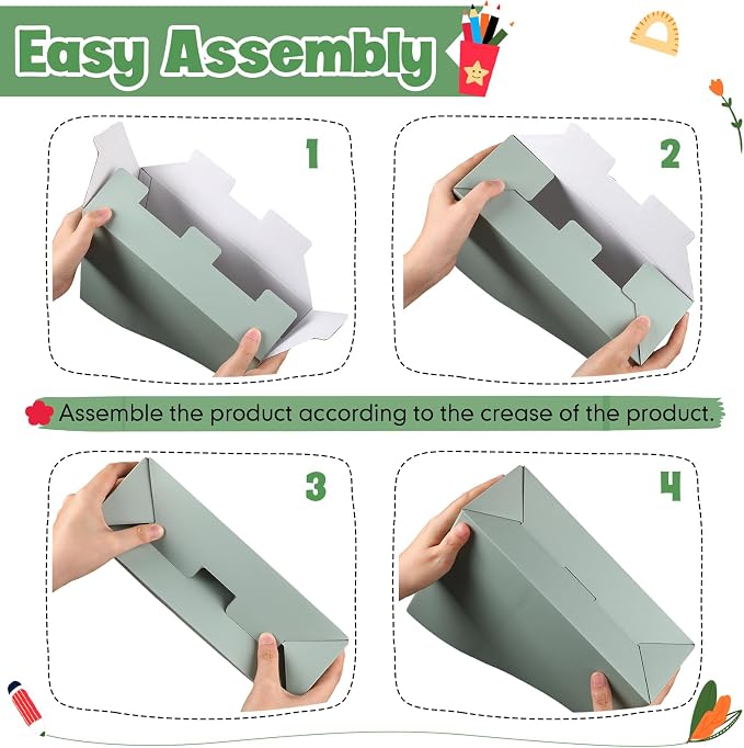 Colarr 24 Pcs Cardboard Magazine Holders 12 Colors Magazine Storage Box - Image 3