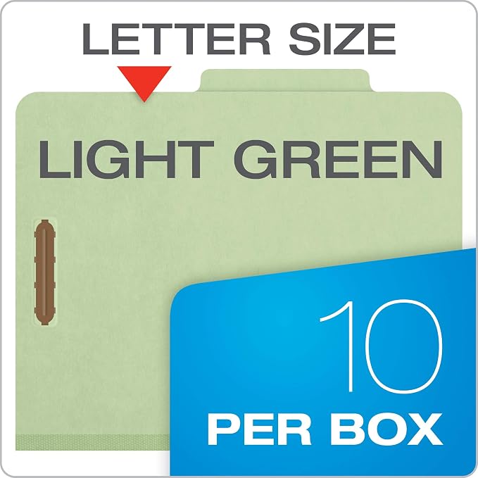Pendaflex Recycled Classification File Folders, 2 Dividers, 2/5 Tab Cut - Image 7