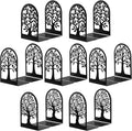 HappyHapi Decorative Bookends for Shelves, 7 Pair Metal Book Ends for Heavy by Happyhapi