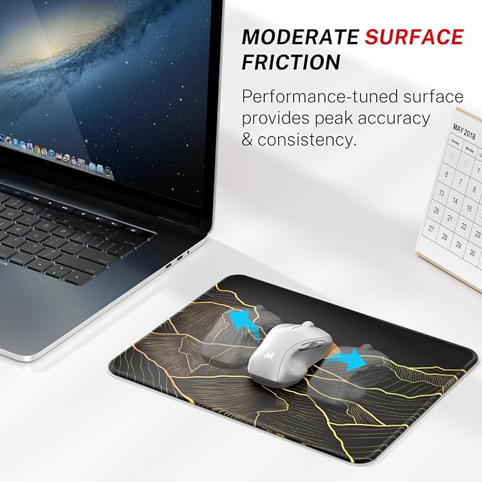 MROCO 3-Pack Mouse Pads, 30% Larger Surface, 8.5 x 11 in, Non-Slip Rubber Base - Image 2