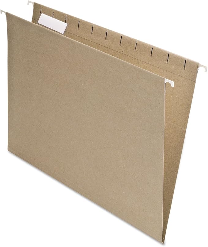 EarthWise by Pendaflex 100% Recycled Hanging Folders, Letter Size, 1/5 Cut by TOPSProducts