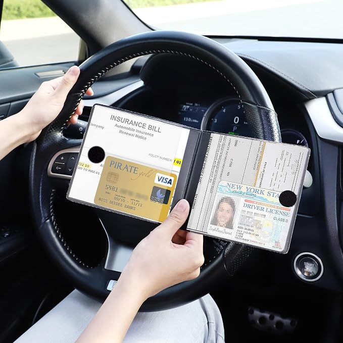 UYYE Car Registration and Insurance Card Holder, Vehicle Glove Box Car Organizer - Image 5