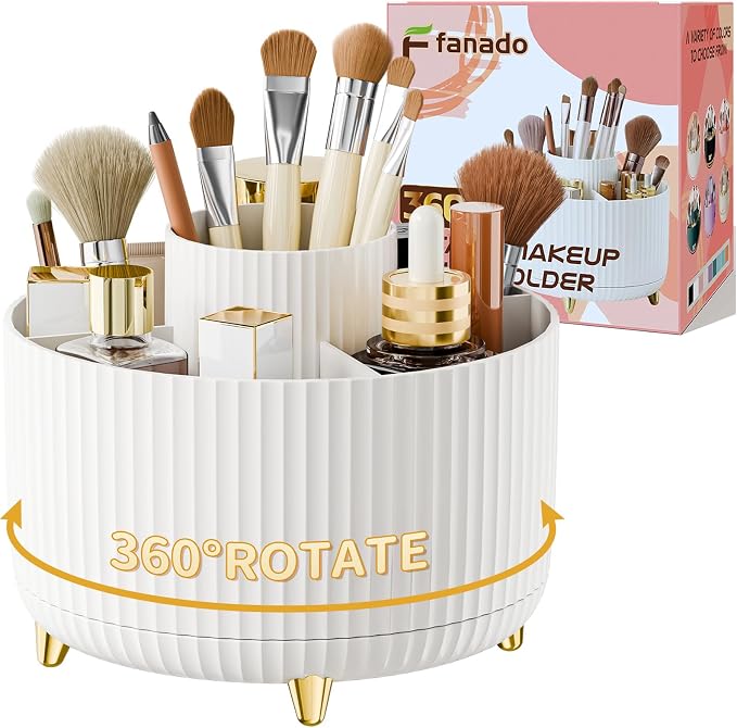 fanado 360° Rotate Makeup Brush Holder Organizer, Makeup Organizers Countertop by Unknown