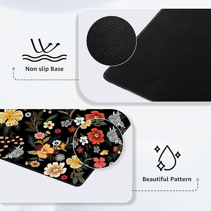 iCasso Desk Matt for Desktop, Cute Desk Pad Mat, XXL Large Mouse Pad, Anti-Slip - Image 4