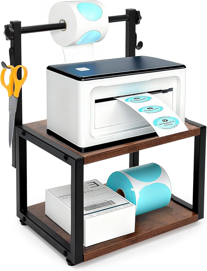 Printer Label Holder for Thermal, Adjustable Screws for Label Sticker | by IDUNSEED