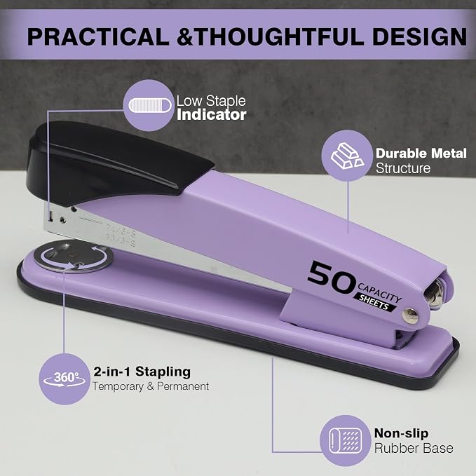 Metal Heavy Duty Stapler, 50 Sheet Capacity Stapler - Image 4