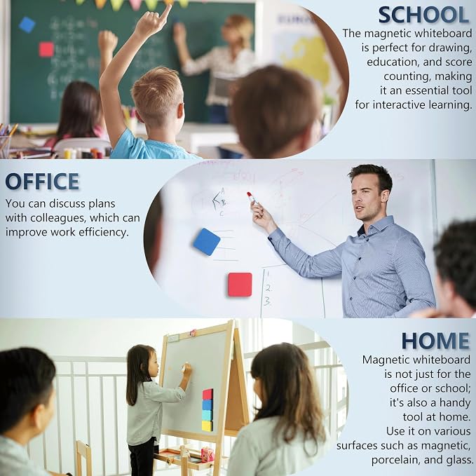 XKDOUS 35 Pack Dry Erase Eraser, Magnetic Whiteboard Eraser Bulk, Small White - Image 7