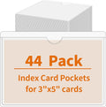 44 Pack Labels for Storage Bins, 3×5 Inches Index Card Holder Organizer by yeestone