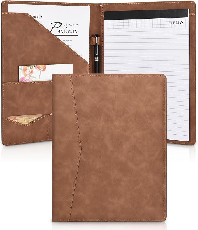 Pacific Mailer Padfolio Portfolio Leather Binder, Interview Legal Document by PacificMailer
