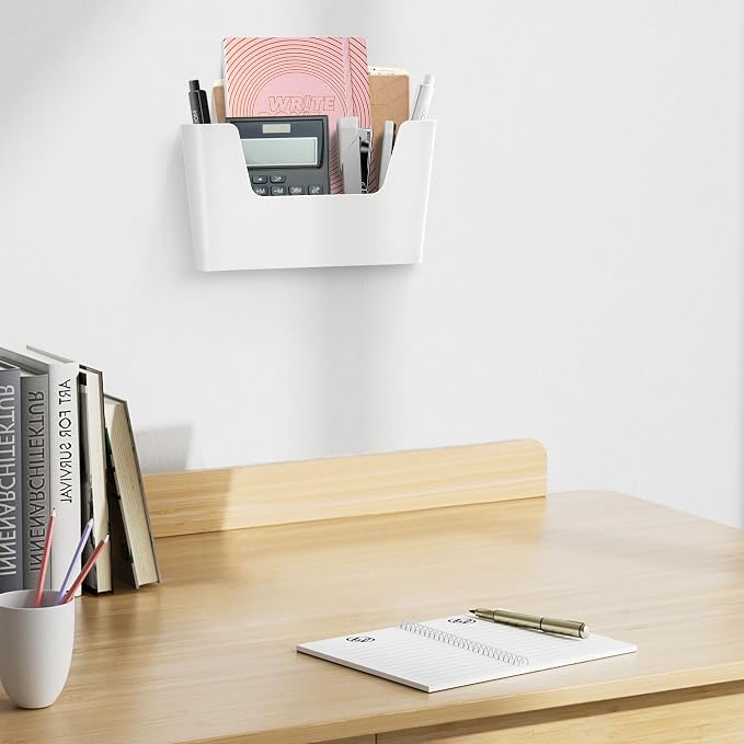 JOMOLA No Drilling File Holder 2 Pack Mail Organizer Wall Mount File Organizer - Image 5