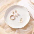 Ceramic Jewelry Tray, Personalized Initial Jewelry Dish by GIVITASOT