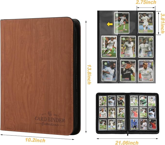 9 Pocket Card Binder, Premium Zip Trading Card Binder, 540 Double Sided Pocket - Image 2