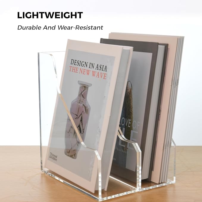 Acrylic Magazine File Holders, Classroom Organization and Storage, Desktop File - Image 5