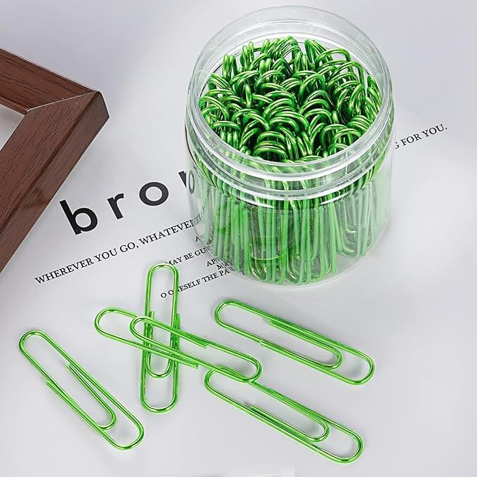 Vinaco Green Jumbo Paper Clips, 100 Pack, 2 Inch, Durable & Rust Resistant - Image 6