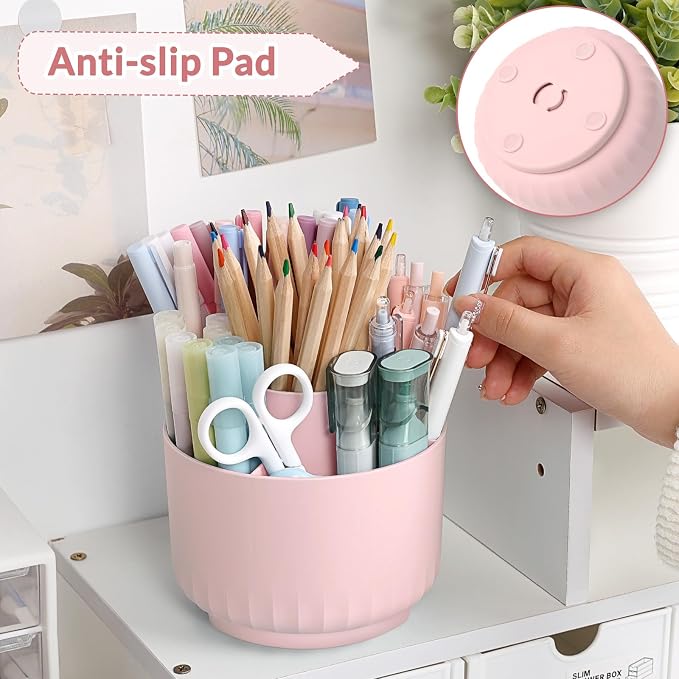 SKYDUE Makeup Organizer, Rotating Pencil Pen Holder - Image 3