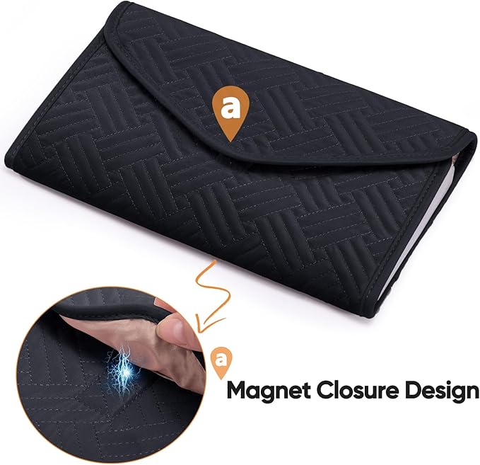 Fabric Bill Organizer with Pockets 10x6 Receipt Organizer - Image 2