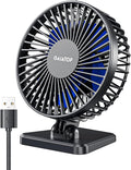 Gaiatop USB Desk Fan, Small But Powerful, Personal Portable Quiet 3 Speeds by GAIATOP