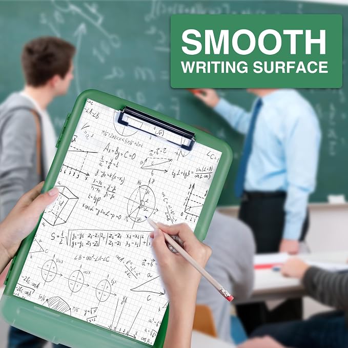 Sooez Clipboard with Storage, Clip Board 8.5 x 11 with Pen Holder, Plastic - Image 6