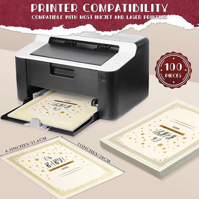 Fainne 100 Sets Certificate Paper Kit Single Sided Awards Holder - Image 5
