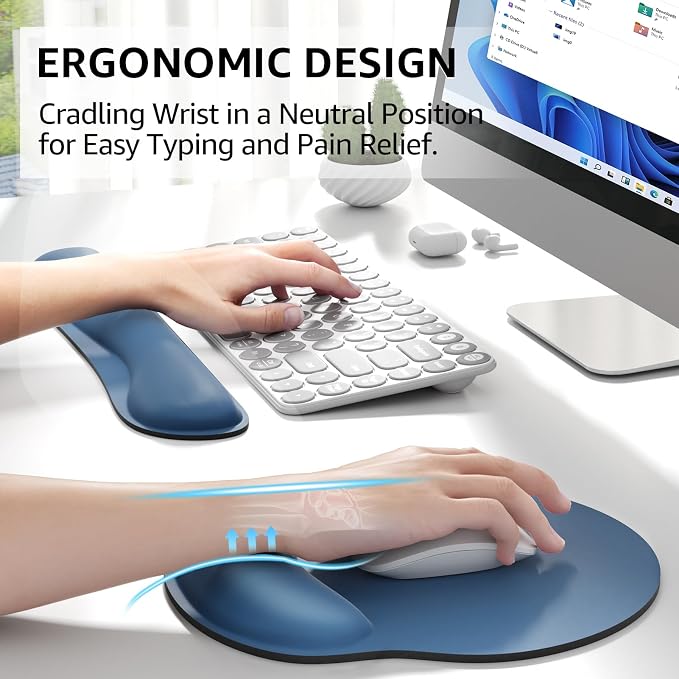 KTRIO Keyboard Wrist Rest & Mouse Pad - Image 2