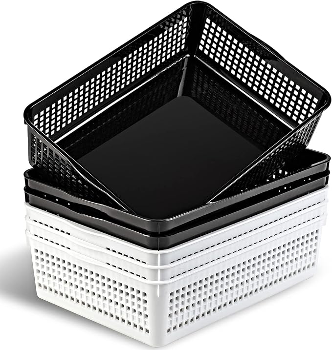 Eslite A4 Size Plastic Storage Basket, Desktop File Paper Letter Organizer Tray by Eslite