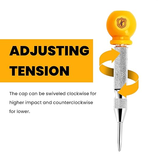 MulWark 5" Spring-Loaded Automatic Steel Center Hole Punch Marker Scriber - Image 5