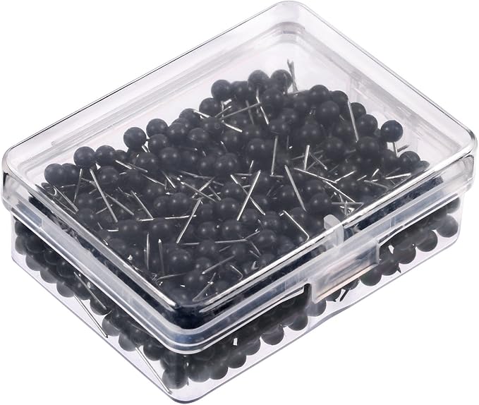 500 Pack Map Push Pins Bulk 1/8 Inch Black Map Tacks Traveling Bulletin Board - Image 6