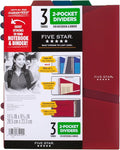 Five Star 2-Pocket Dividers, Colors Will Vary, 3 Pack by FiveStar