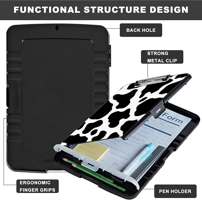 Clipboard with Storage, Storage Clipboard with Pen Holder, Heavy Duty Plastic - Image 6