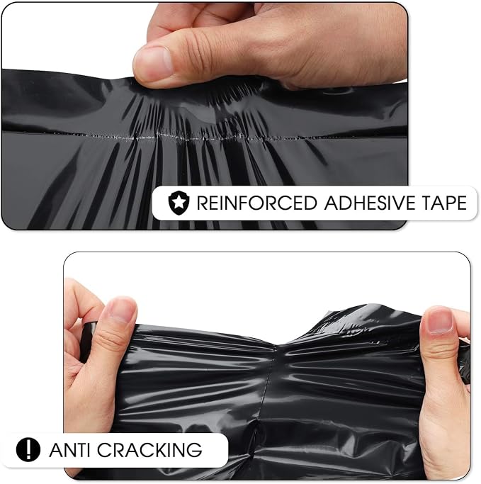Metronic Large Poly Mailers 19x24 1000PCS Black, Bulk Shipping Bags Envelopes - Image 3