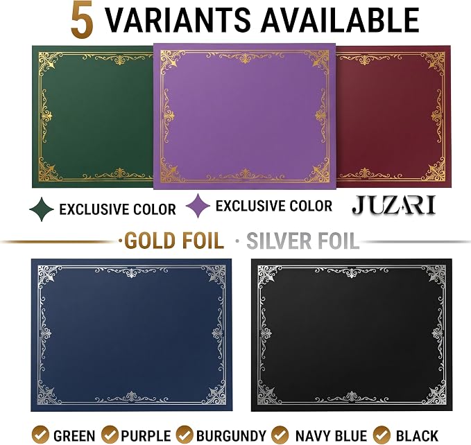 30 Pack Double Sided Certificate Holders 8.5x11 Black - Image 9