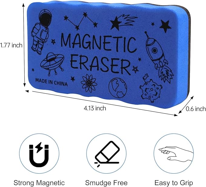 Dry Erase Eraser, Magnetic Whiteboard Eraser 4 Pack White Board Erasers - Image 2