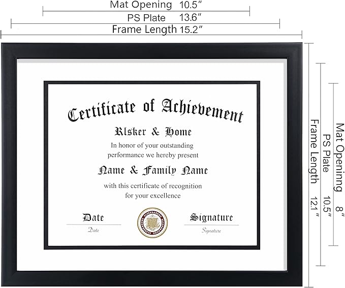 ELSKER&HOME 8.5x11 Diploma Frame, Display Degree or Award Frames - Image 4