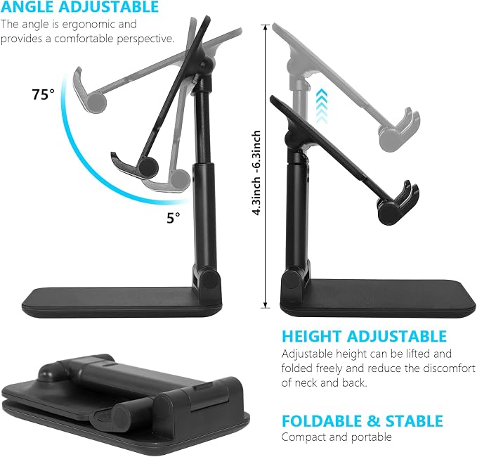 2 Pack Phone Stand for Desk, Angle & Height Adjustable Phone Holder | Fully - Image 4