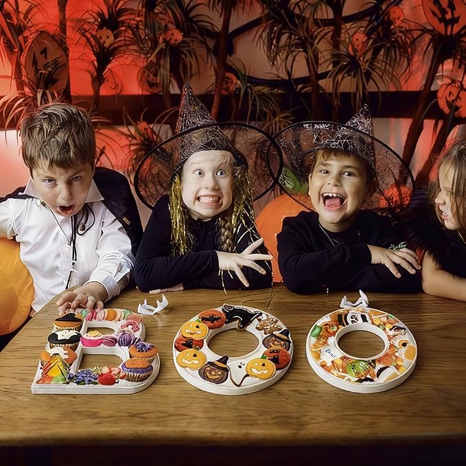 3pcs The Letters BOO Wooden Charcuterie Board, 12 Inch Larger Halloween Food - Image 5